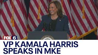 Vice President Kamala Harris speaks to supporters at Milwaukee campaign rally | FOX6 News Milwaukee