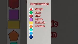 Shapes Vocabulary #learningenglish