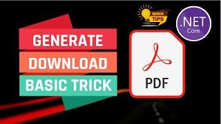 ASP.NET Core : Generate Quick PDF || Easy Trick || 100% Free