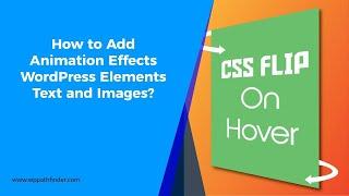 How to Add Animation Effects on WordPress Elements Text and Images?