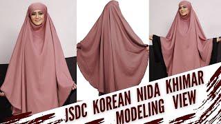 JSDC Modeling View :  Women Korean Nida Long Niqab Style Khimar   ||  Colors Available.