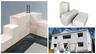 Lightweight aerated autoclaved concrete blocks masonry and wall panels cladding