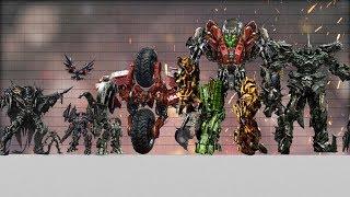Transformers Size Comparison (in film series)