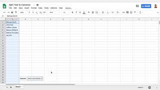 Google Sheets: Split Text to Columns