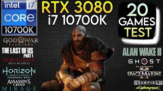 RTX 3080 + I7 10700K & 16GB Ram - Test In 20 Games - 1080p