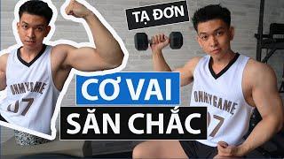 5 BÀI TẬP VAI SĂN CHẮC VỚI TẠ ĐƠN ĐỂ MẶC ÁO SƠ MI ĐẸP | COACH SKY