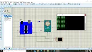 gas sensor with arduino in proteus | simulation of gas sensor module with arduino in proteus