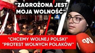 Trwa protest PiS. Protestujący "chcą wolnej Polski"
