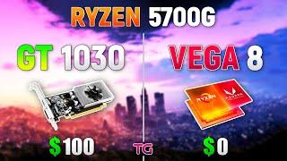 Ryzen 7 5700G : VEGA 8 vs GT 1030 - Test in 8 Games