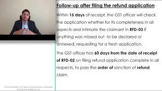 HOW TO FILE GST REFUND RFD-01 & RFD-01A FORM