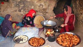 Primitive Living in a thousands-years-old cave in the mountains of Afghanistan