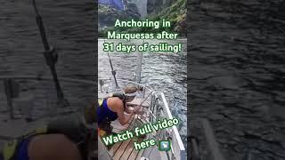 After 31 days of #solosailing I arrive in #FatuHiva #marquesas #sailingadventures #boatlifestyle