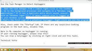 How To Detect Keyloggers in Windows 7/ 8/ 8.1/ 10?