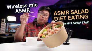 ASMR DIET SALAD EATING | SONY ECM-S1 | WIRELESS MIC ASMR