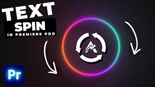 How To Create A TEXT SPIN Animation In Premiere Pro