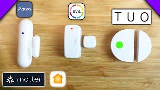 "Matter" Contact Sensor Comparison! (Eve, Aqara, TUO)