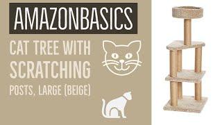 AmazonBasics Cat Activity Tree with Scratching Posts, Large (Beige)