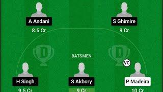 (CK VS GOR) #dream11 team PortugalT10 prediction