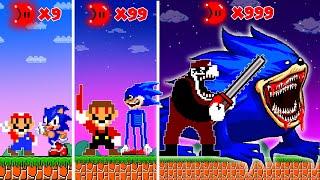 Every Moon Makes Mario and Sonic Become Mx & Shin Sonic Tapes At Scary Night !