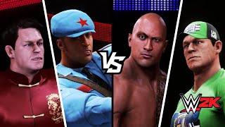 John Xina & The Wok Vs John Cena & The Rock | Best out of 3 | WWE 2K20 Custom Matches