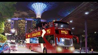 Big Bus Singapore city tour | HOHO hop on and hop off bus ride | Open top | November 2022 | 4K video