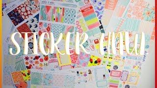 Sticker Haul | feat. GlamPlanner, AddieandAllie & KPL Plans