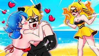 Ladybug is Poor Girl - Love Story of Catnoir & Ladybug Kissed on the beach| Miraculous Animation