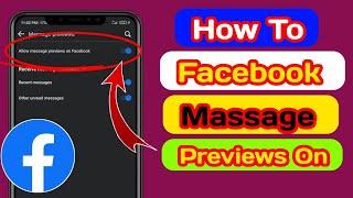 how to Facebook message previews on 2023 | Solution Tech Area