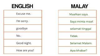 English to malay words | wahid official