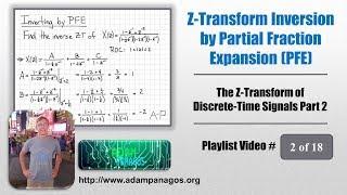 Z-Transform Inversion by Partial Fraction Expansion (PFE)