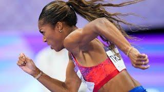 Gabby Thomas powers through 200m final at Paris Olympics