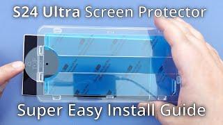 How to Install a Tempered Glass Screen Protector on Your Samsung Galaxy S24 Ultra SUPER EASY INSTALL