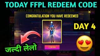 FREE FIRE TODAY REDEEM CODE | FREE FIRE PRO LEAGUE REDEEM CODE DAY 4 | FFPL REDEEM CODE |