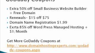 GoDaddy Promo codes and GoDaddy Coupons