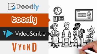 Doodly vs Toonly vs VideoScribe Vs Vyond (2024) Best WhiteBoard Animation Software