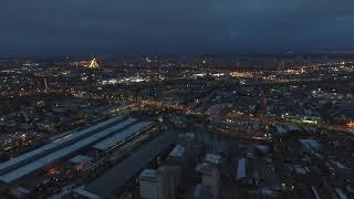 Ночной Киев аэросъемка дроном