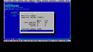 First C program | Hello World | Turbo C IDE