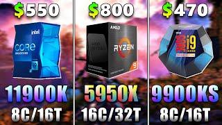 Core i9 11900K vs Ryzen 9 5950X vs Core i9 9900KS | PC Gameplay Tested