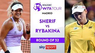 Mayar Sherif vs. Elena Rybakina - Round of 32 | Mutua Madrilena Madrid Open 2024 | Highlights