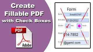 How to Create a Fillable form with Check Boxes with Adobe Acrobat Pro Dc 2020