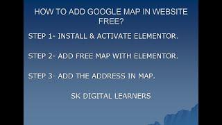 HOW TO ADD GOOGLE MAP IN WEBSITE FREE