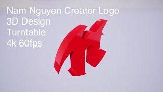 Nam Nguyen Creator Logo 2019 | 3D Design | Turntable | 4k 60fps