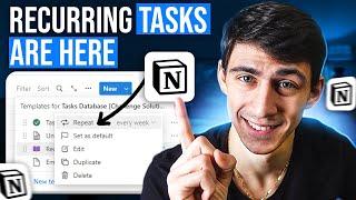 Notion FINALLY Released Recurring Tasks