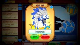 BLUE HEADDRESS! (Animal Jam Mailtime)