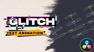 How To Make a Glitch Text Animation in DaVinci Resolve Fusion