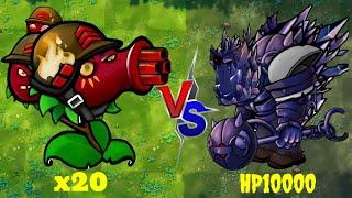 PVZ Fusion Challenge 47 ! 1 Plant Hero vs Max Long Zomboss Who Will Win?