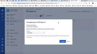 How to end or close or complete the sprint in Jira