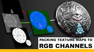 Unreal Engine 5 & Photoshop - Packing PBR texture maps to RGB channels for Unreal Engine 5