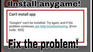 Can't install app (Error code: -505) | thisisXtation