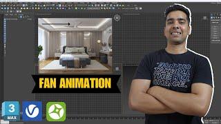 fan animation in 3dsmax | Full tutorial | 3dsmax,vray and chaos vantage  | #interiordesign